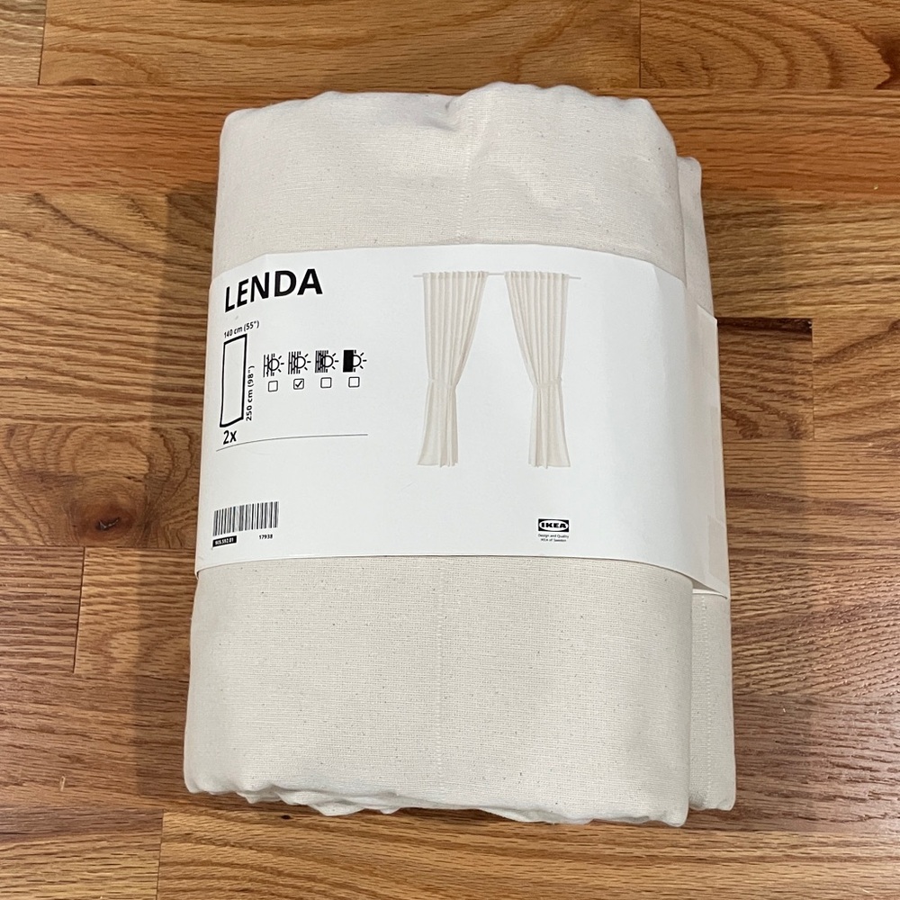 IKEA Lenda Off-White Curtains 1